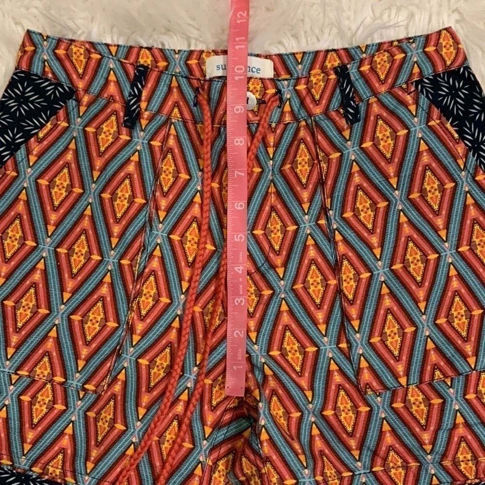 Sundance Kalini linen blend print shorts XS New, no tag